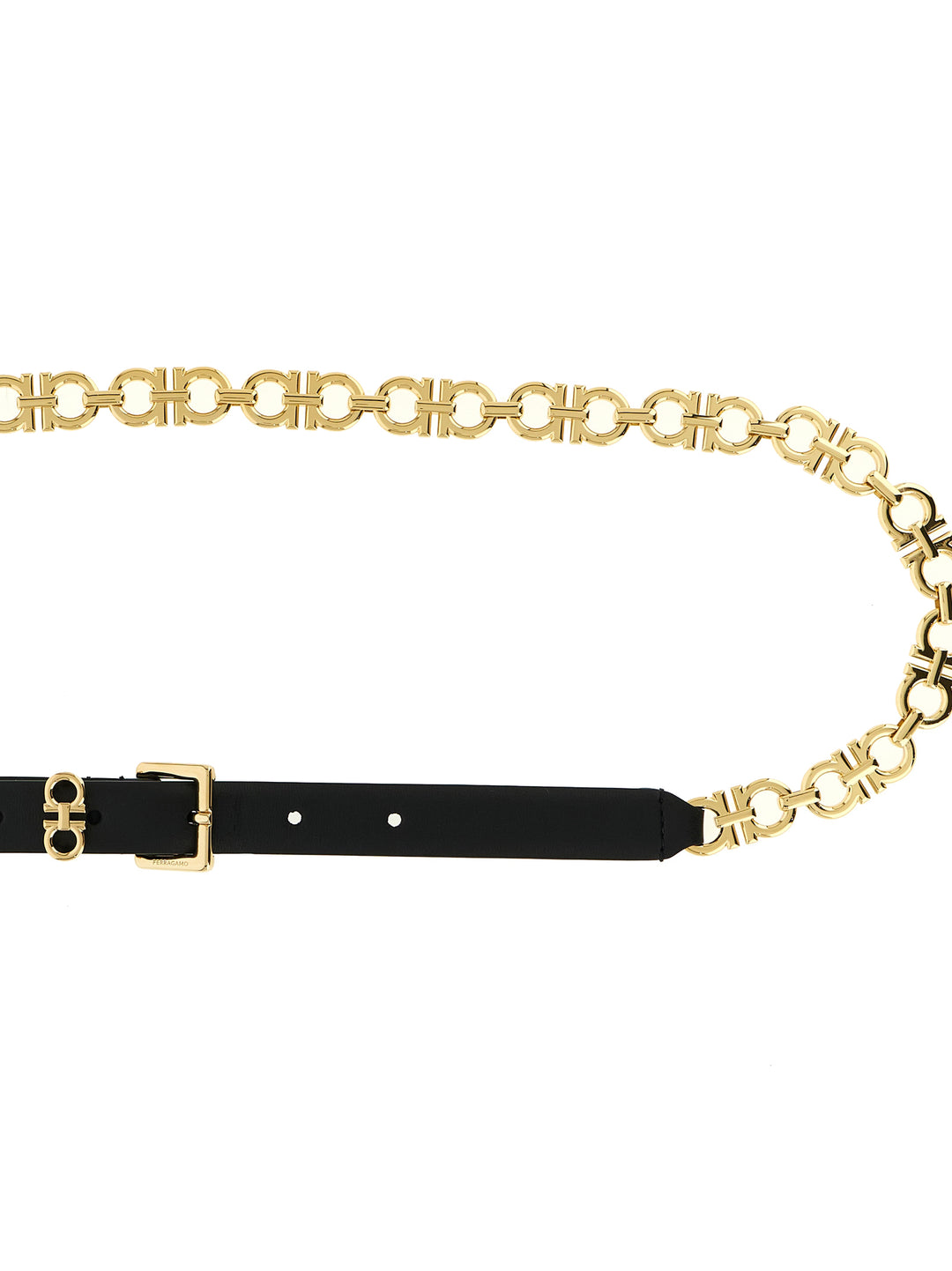 Ferragamo belte i sort kalveskinn