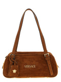 Versace Brown Calfskin Shoulder Bag