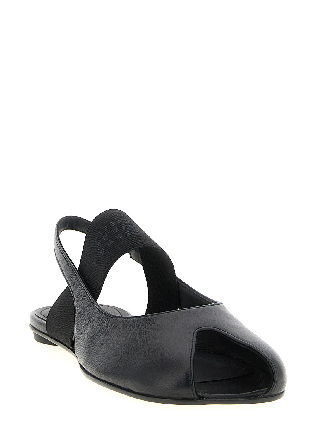 MM6 Maison Margiela Svarte lammeskinnssandaler