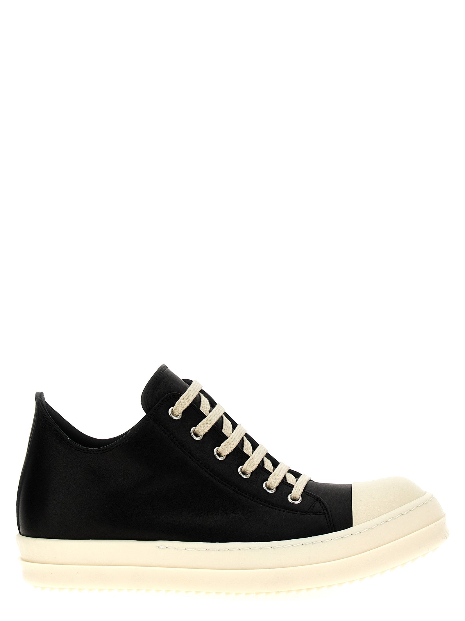 Rick Owens Bicolor Cowhide Low Top Sneakers