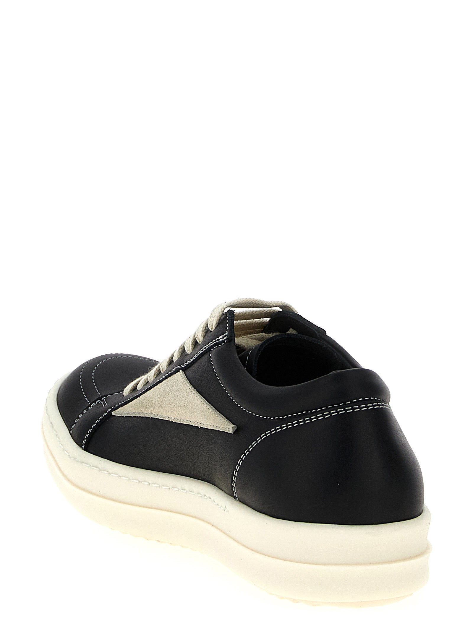 Rick Owens Bicolor Cowhide Low Top Sneakers