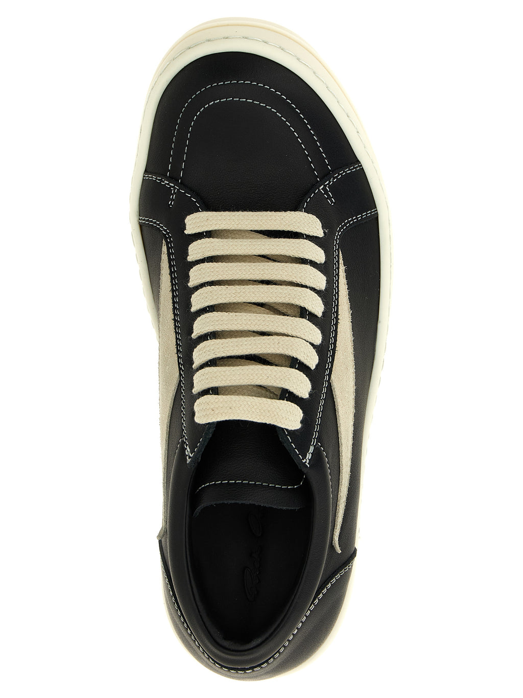 Rick Owens Bicolor Cowhide Low Top Sneakers