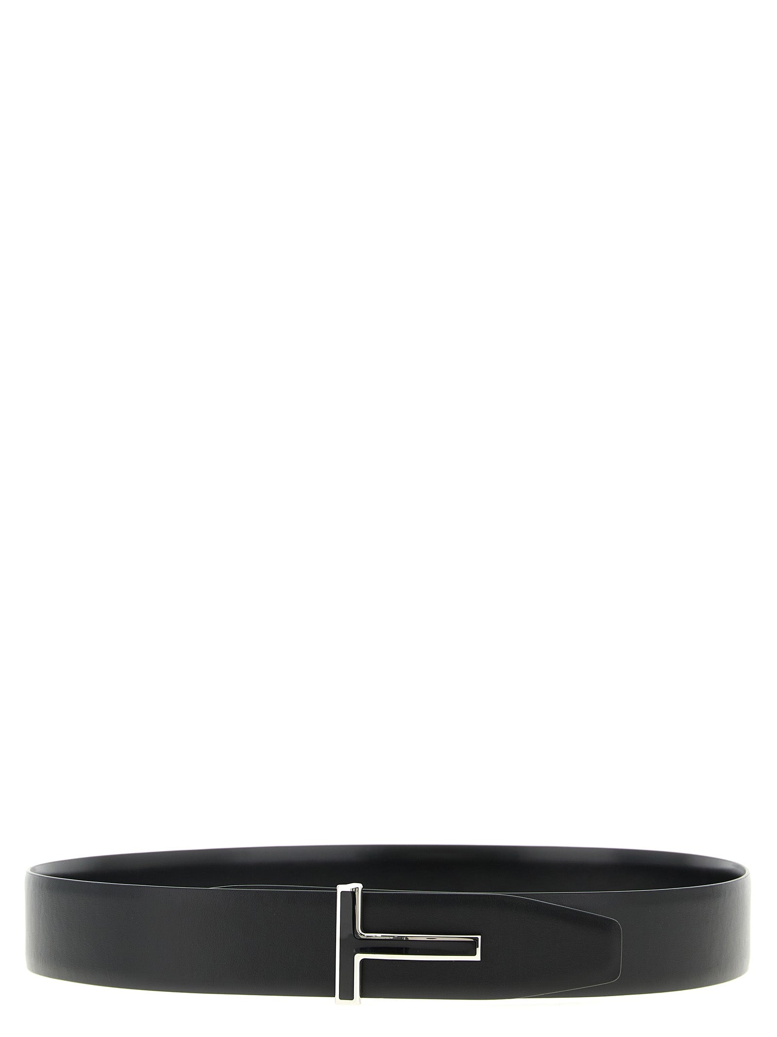 Cinturón regular de piel de becerro negra Tom Ford