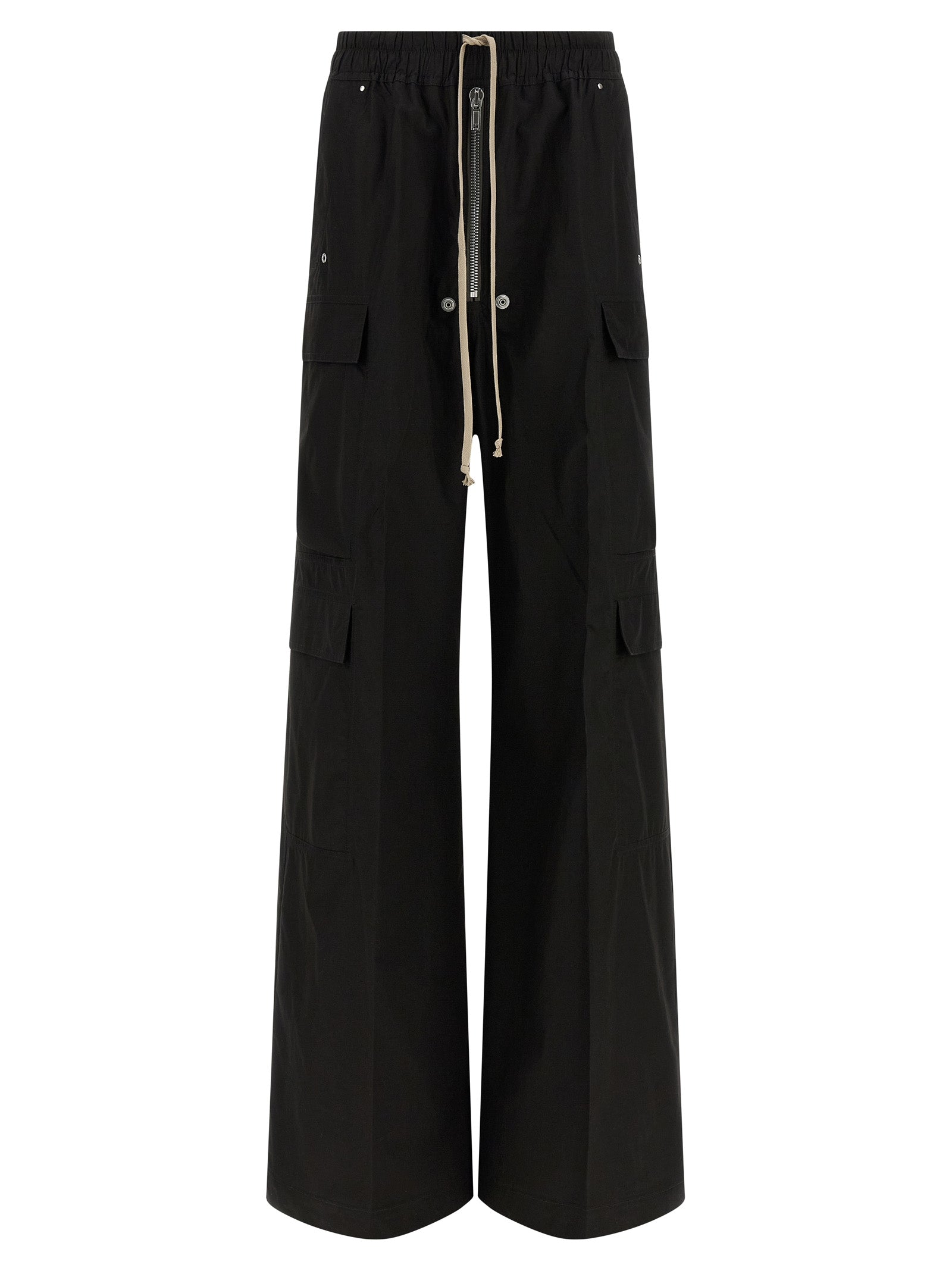 Black Cotton Cargo Pants