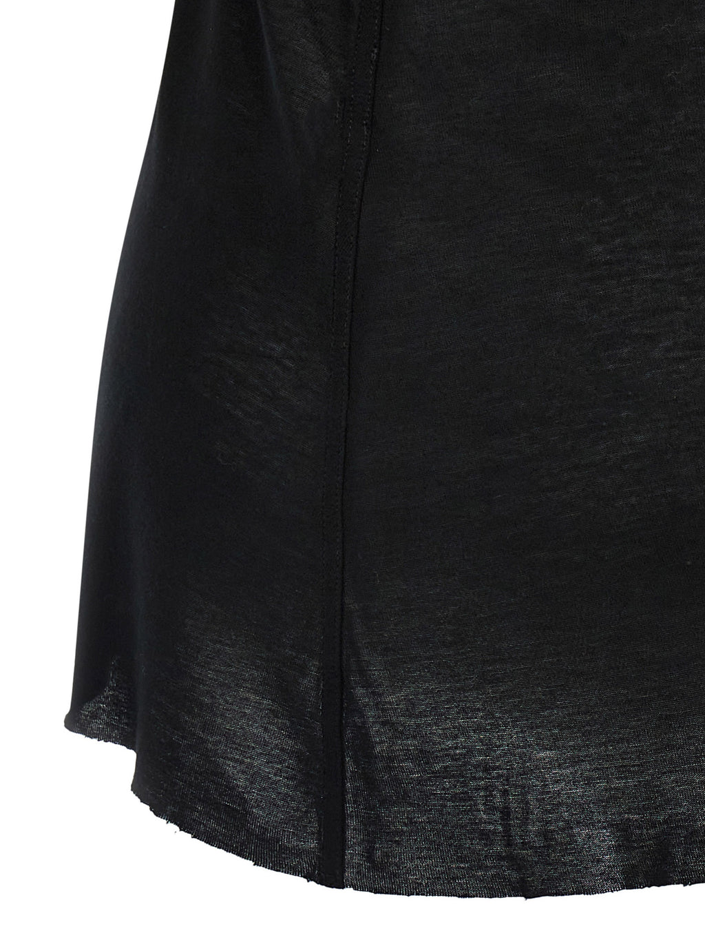 Rick Owens Black Viscose T-Shirt