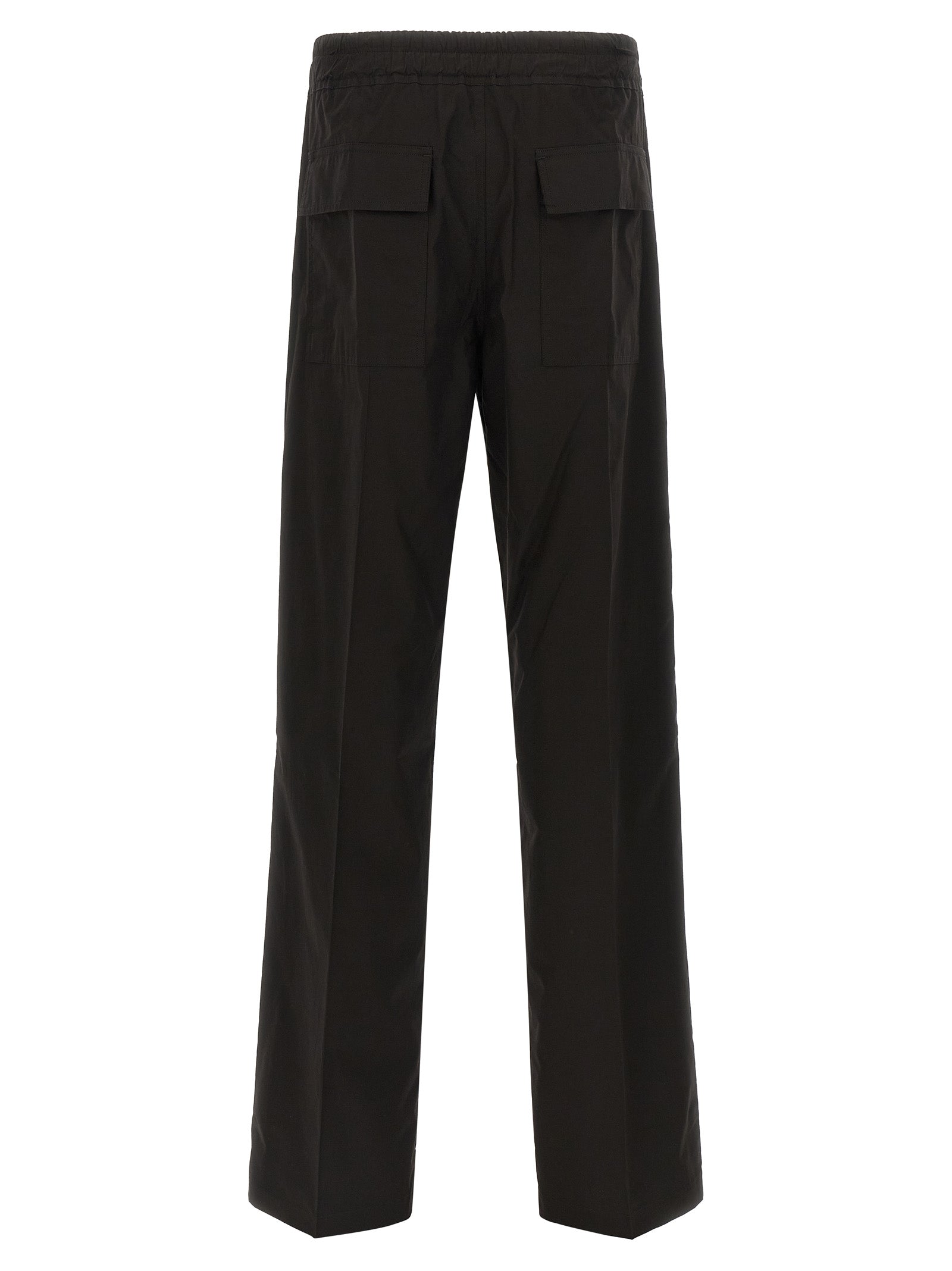 Black Cotton Casual Pants