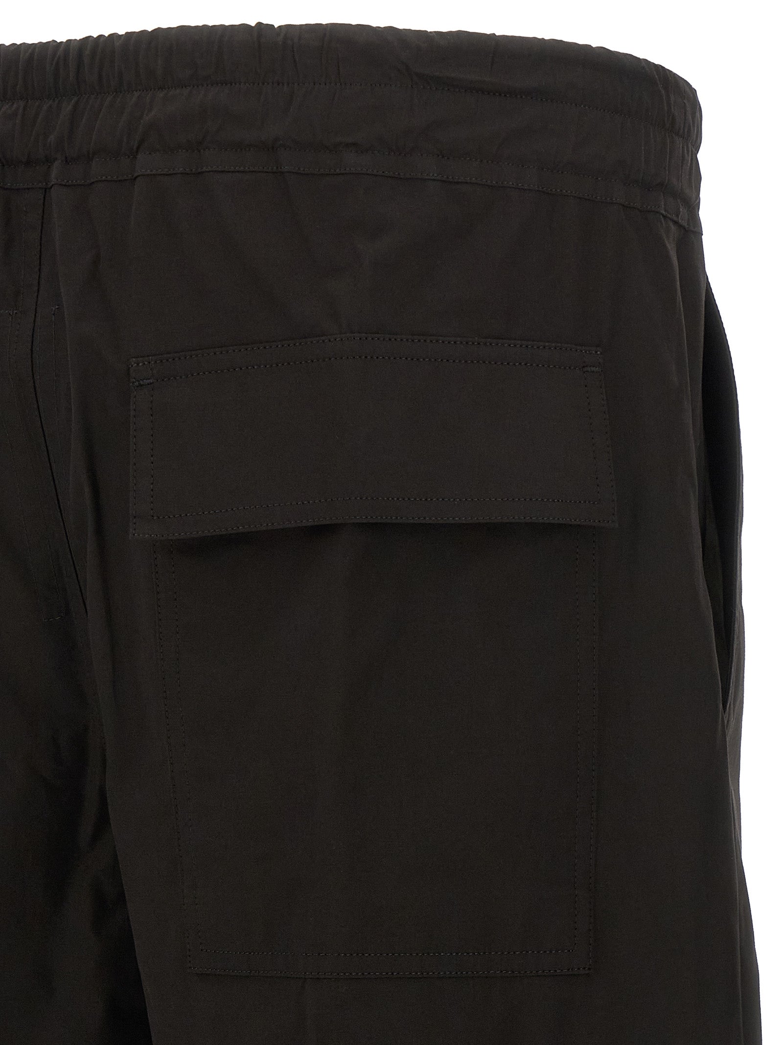 Black Cotton Casual Pants