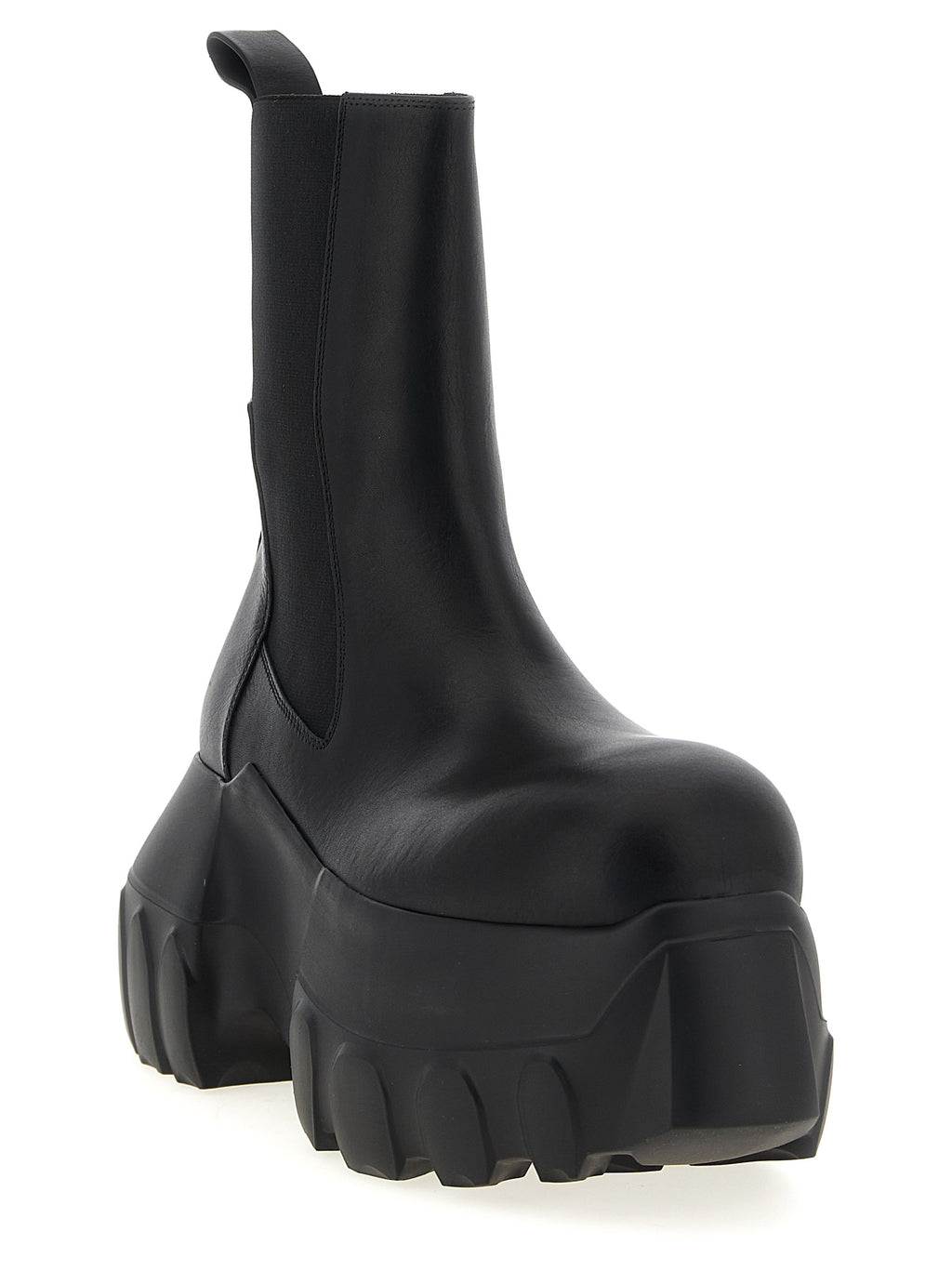 Rick Owens Black Calfskin Ankle Boots