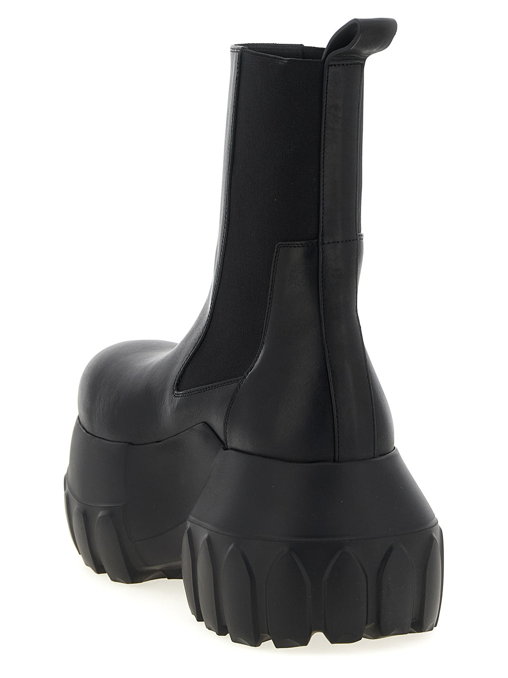 Rick Owens Black Calfskin Ankle Boots