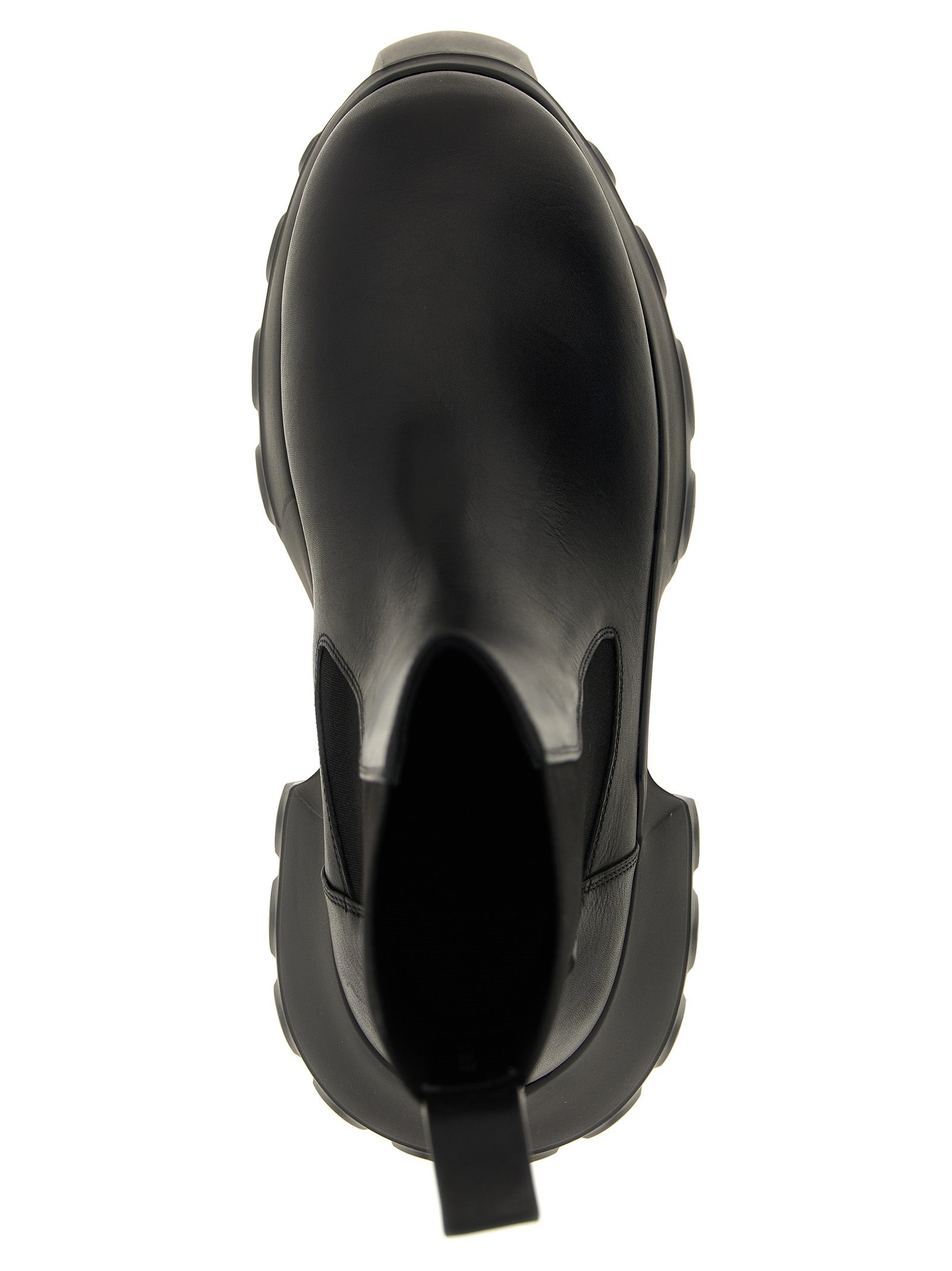 Rick Owens Black Calfskin Ankle Boots