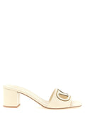Valentino Garavani White Calfskin Mid Heel Pumps