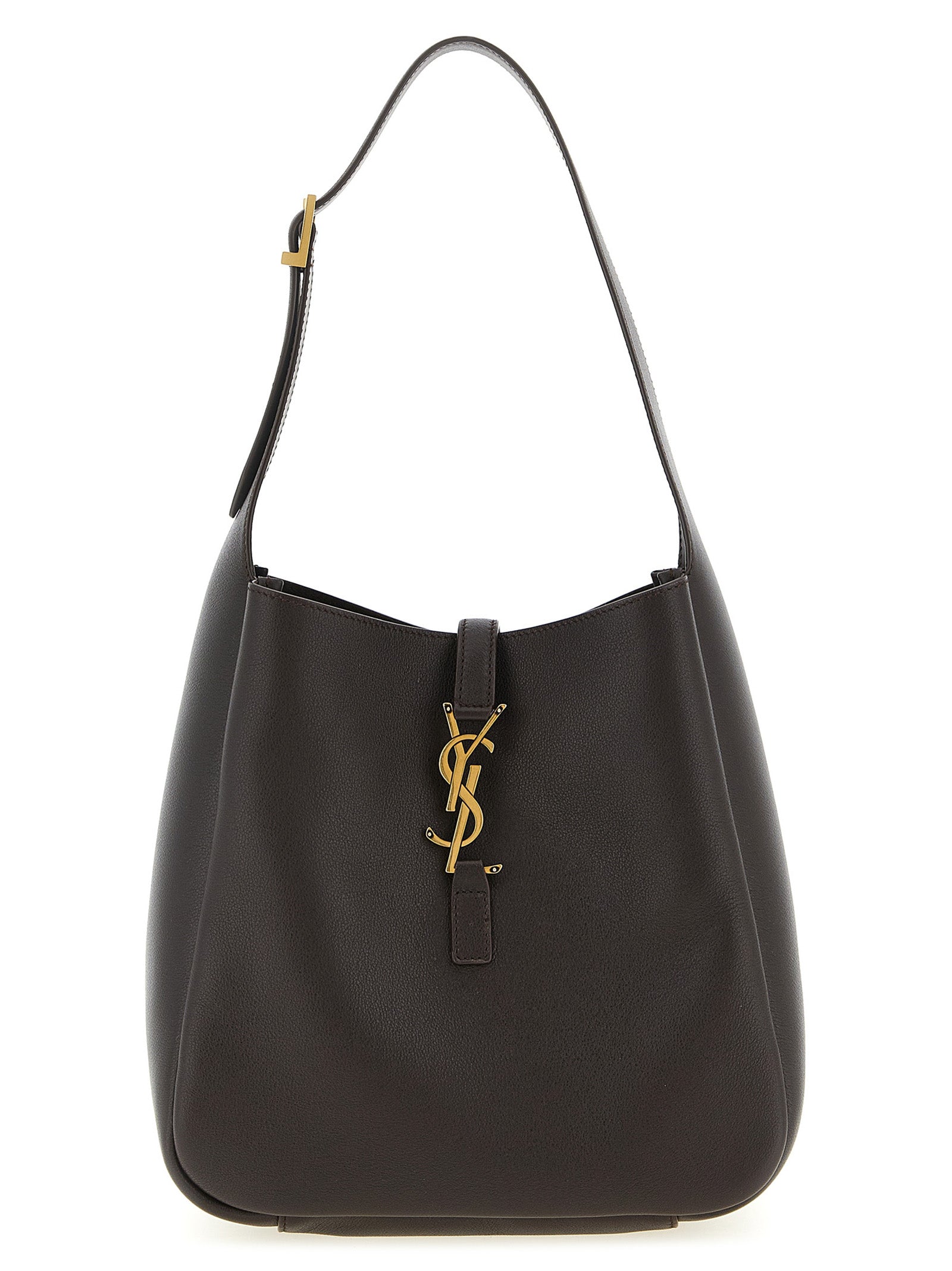 Saint Laurent skulderveske i brunt kalveskinn