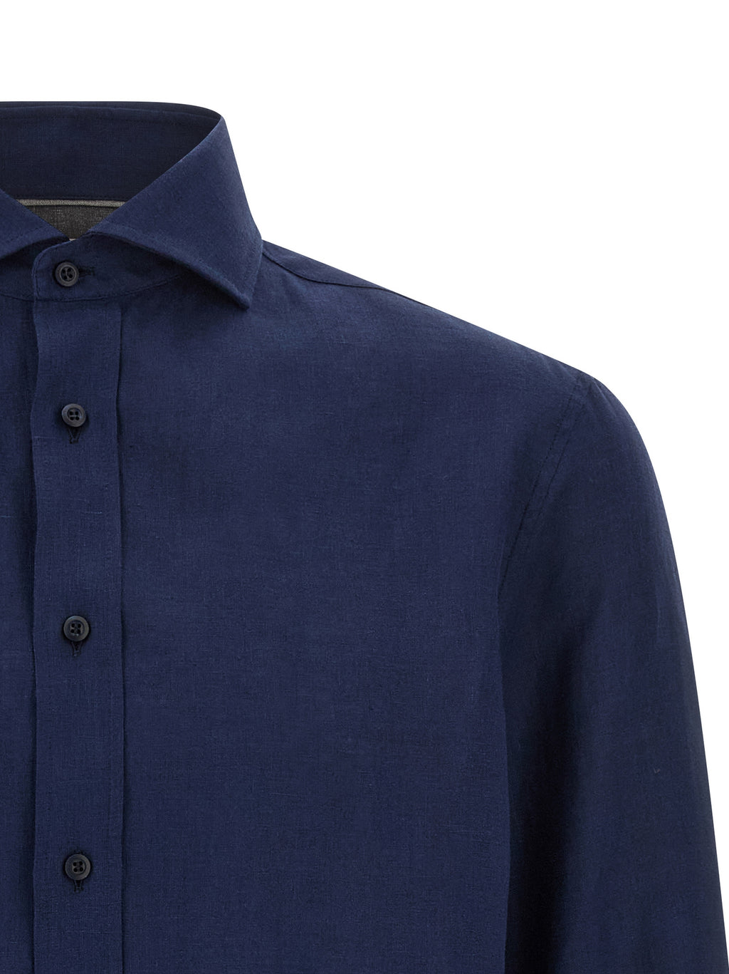 Brunello Cucinelli Blue Linen Blouse