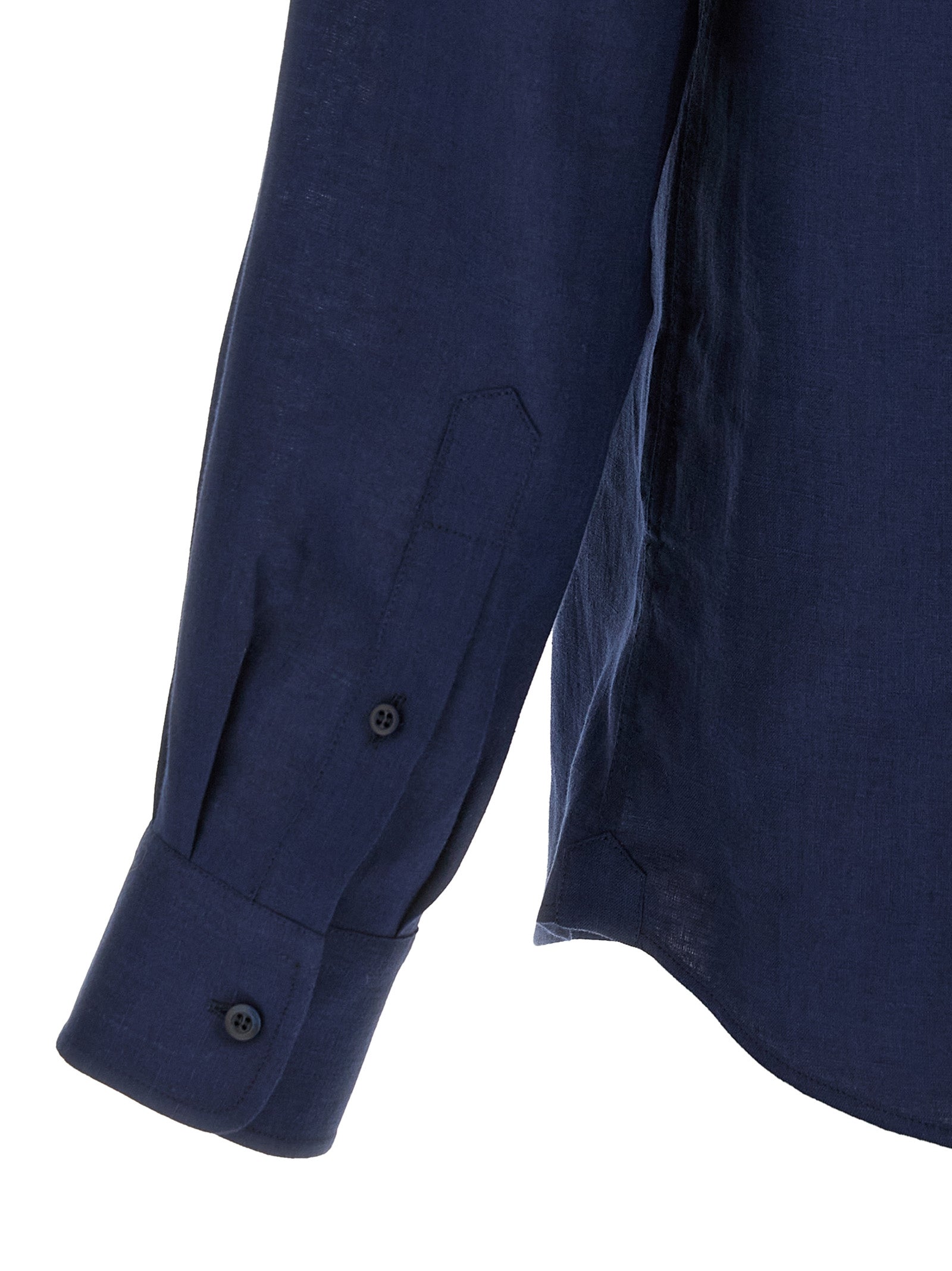 Brunello Cucinelli Blue Linen Blouse