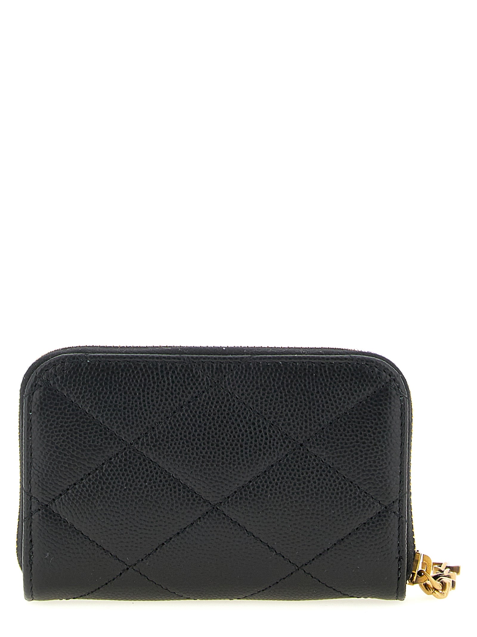 Saint Laurent Black Calfskin Cardholder