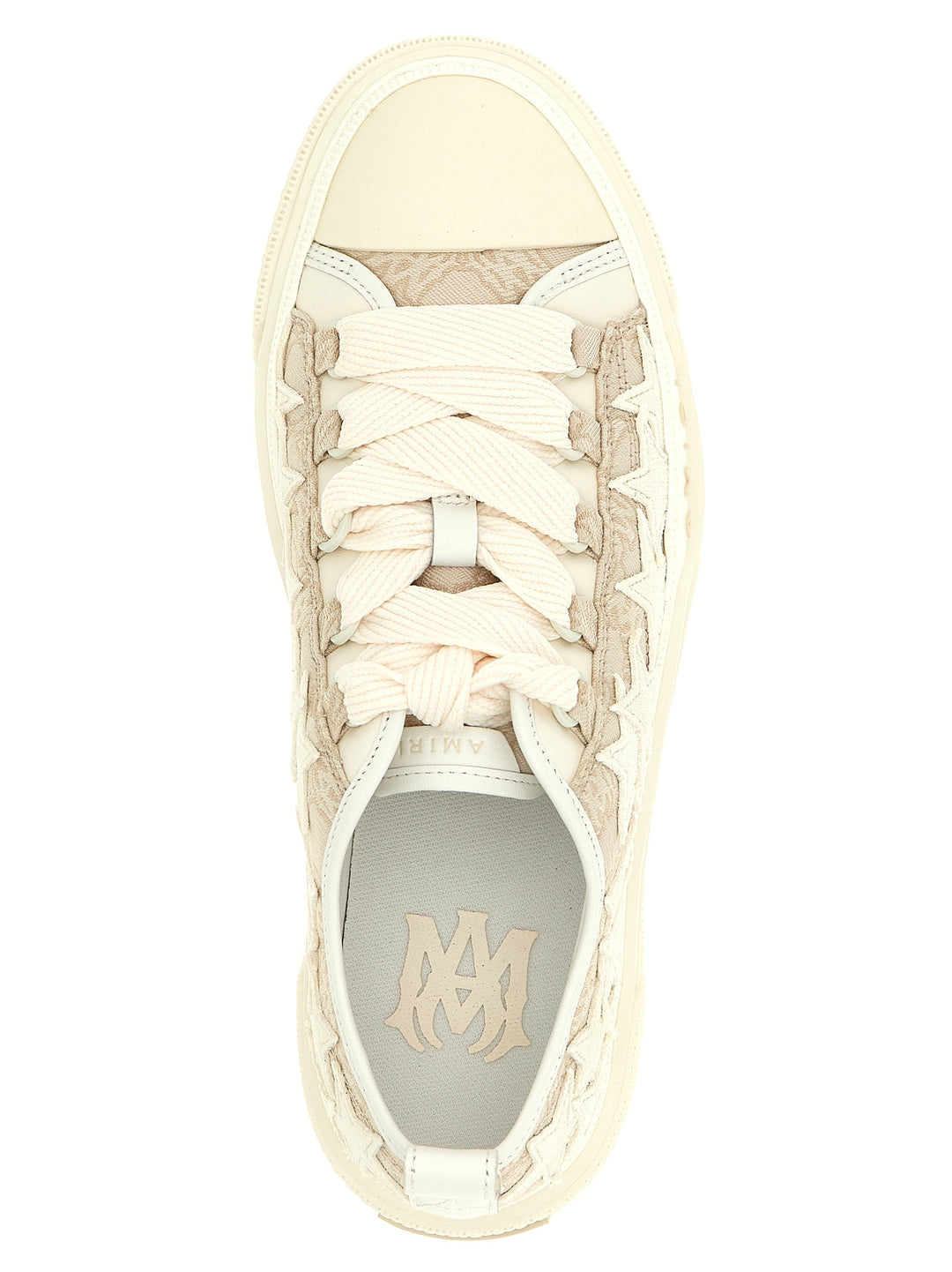 Amiri beige joggesko i lav modell av polyester