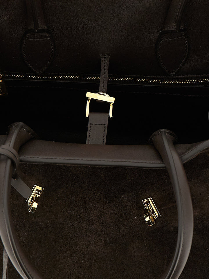 Ferragamo håndveske i brunt geiteskinn