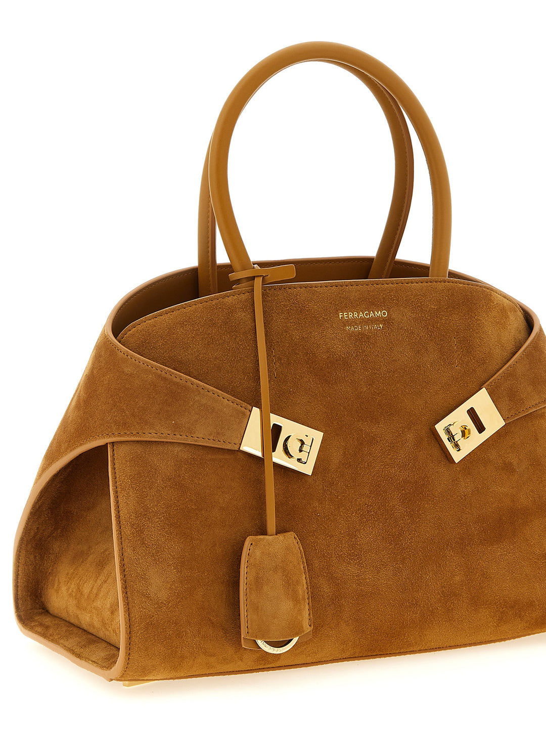 Ferragamo Beige Håndveske i Geiteskinn