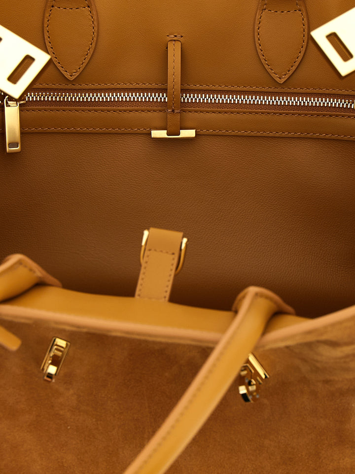 Ferragamo Beige Håndveske i Geiteskinn