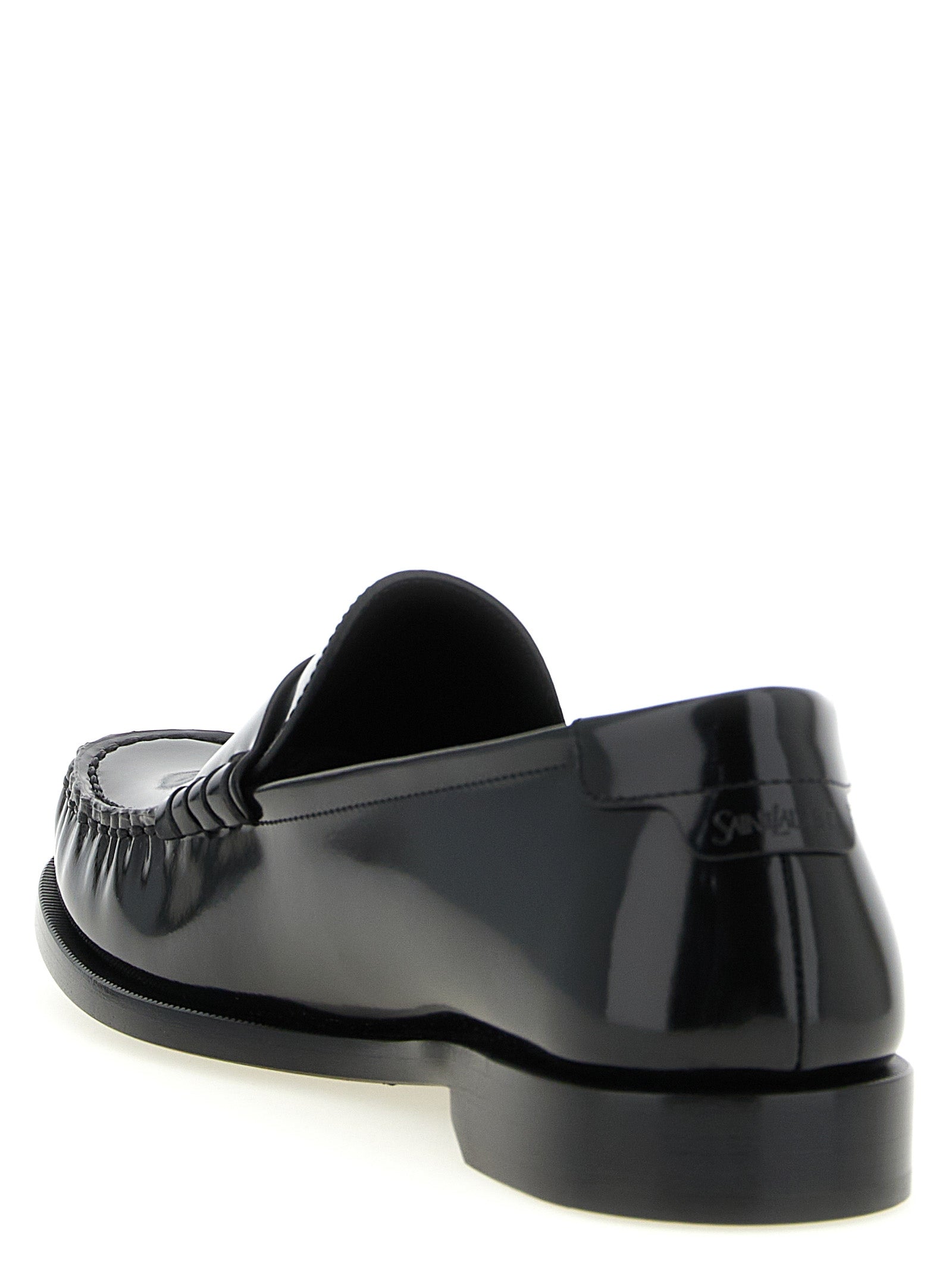 Black Calfskin Slip-On Loafers