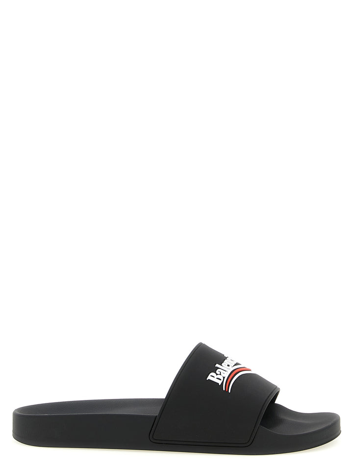 Balenciaga Svarte Plasttøfler