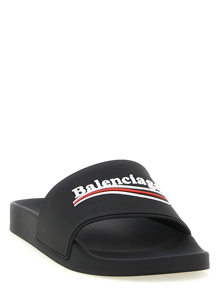 Balenciaga Svarte Plasttøfler