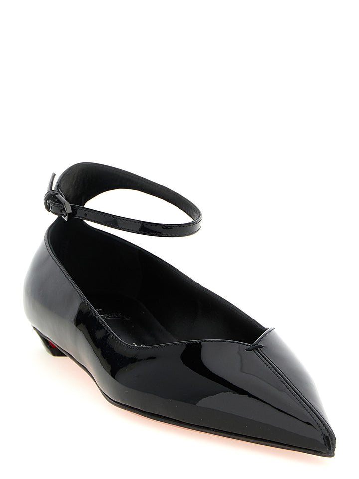 Christian Louboutin ballerinasko i svart kalveskinn