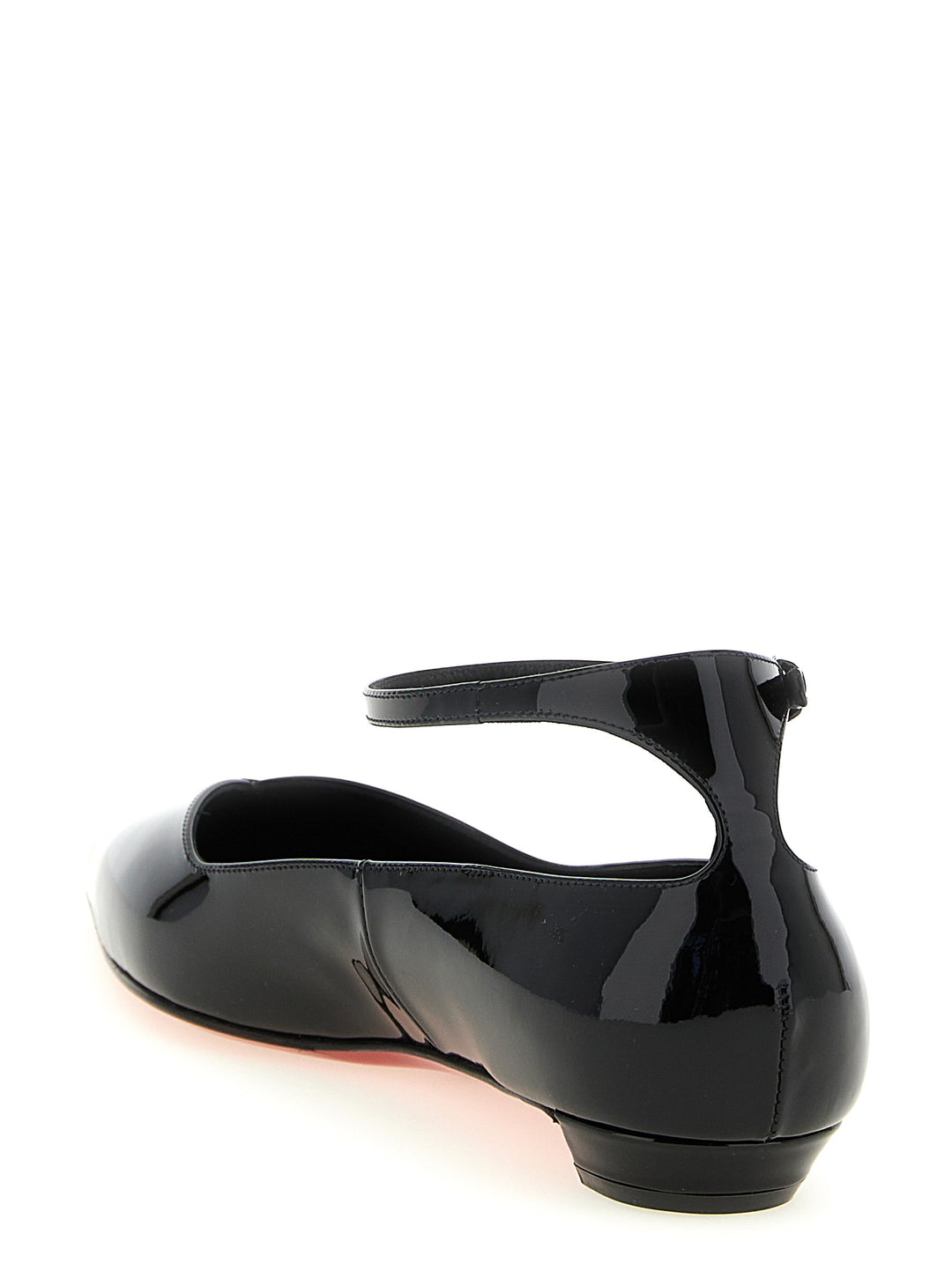 Christian Louboutin ballerinasko i svart kalveskinn