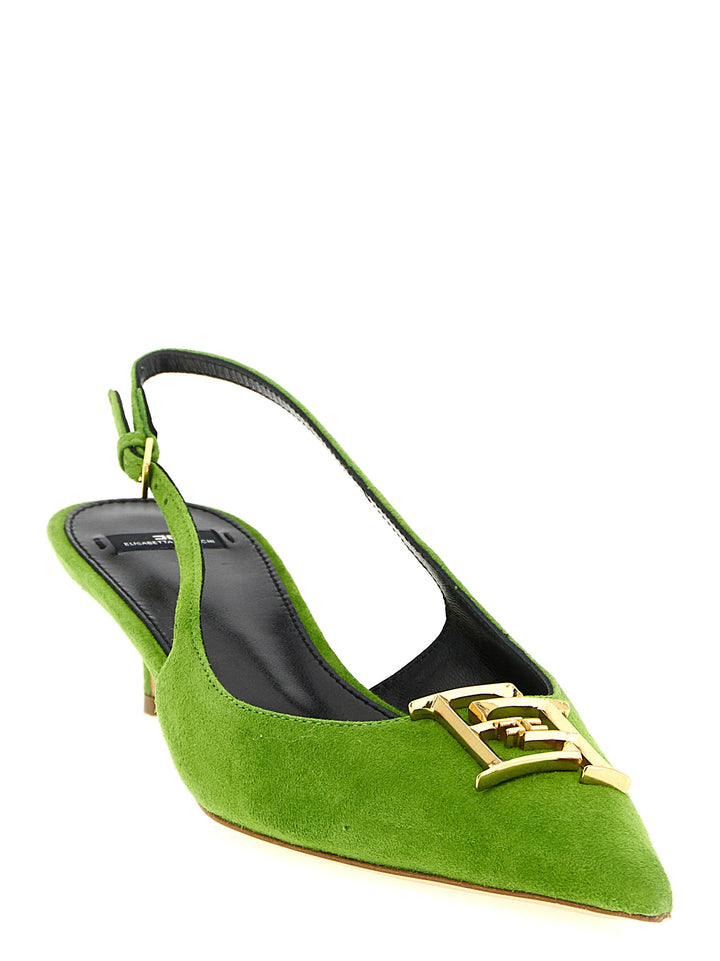 Elisabetta Franchi Tofargede Skinnpumps med Mellomhøy Hæl