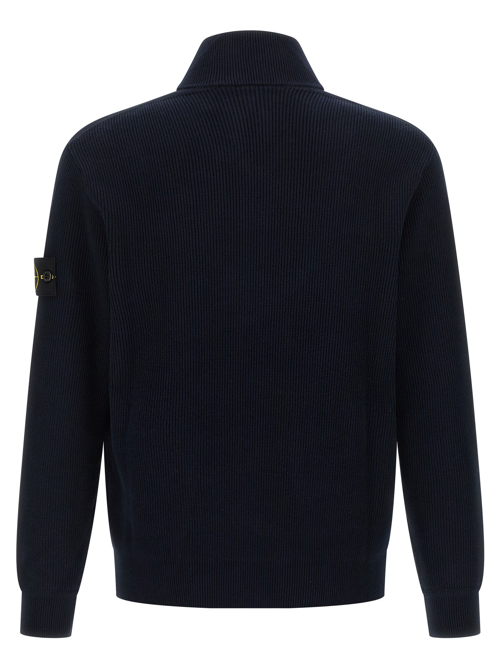 Stone Island Blue Cotton Cardigan