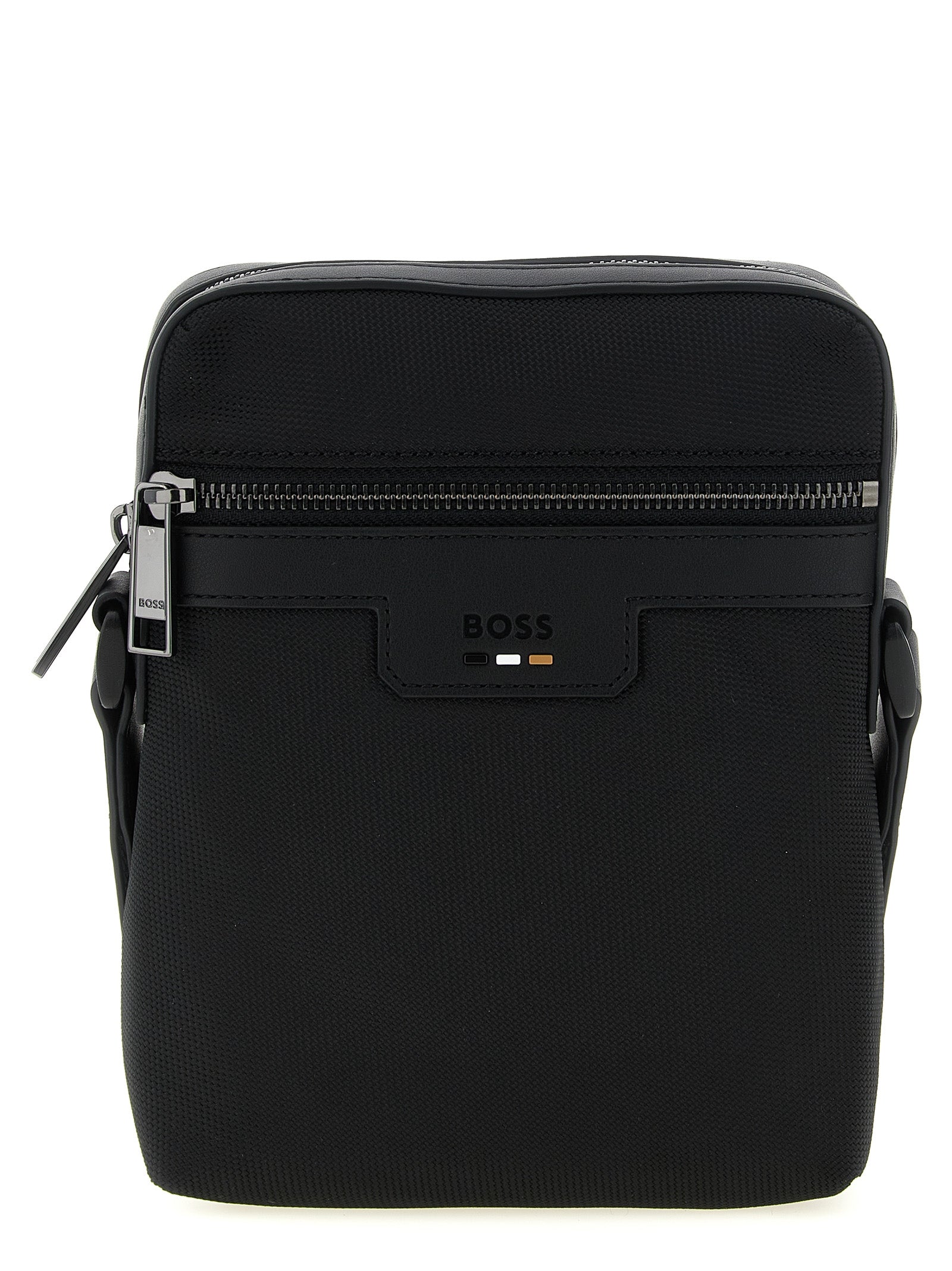 Black Polyester Crossbody Bag