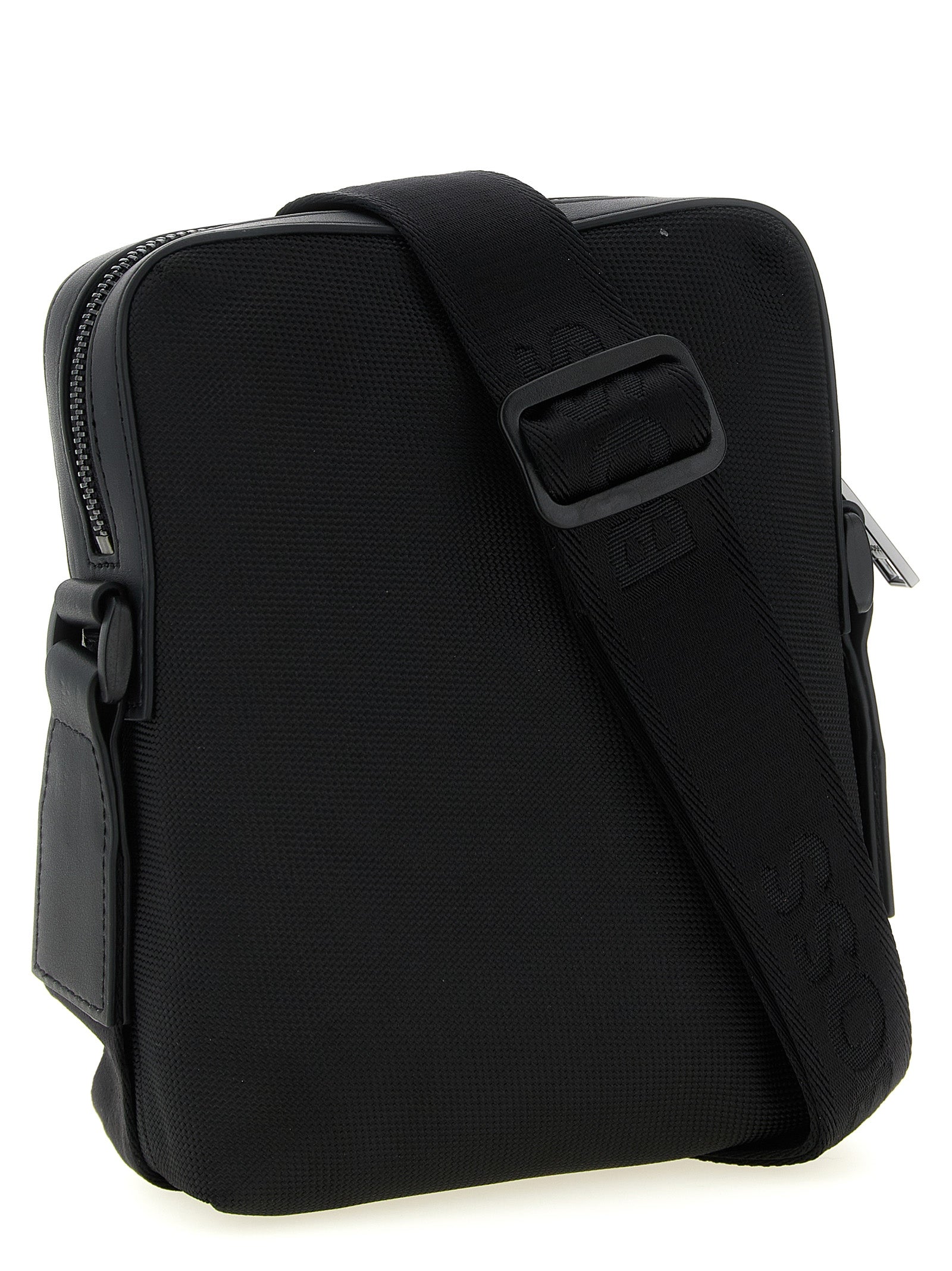 Black Polyester Crossbody Bag