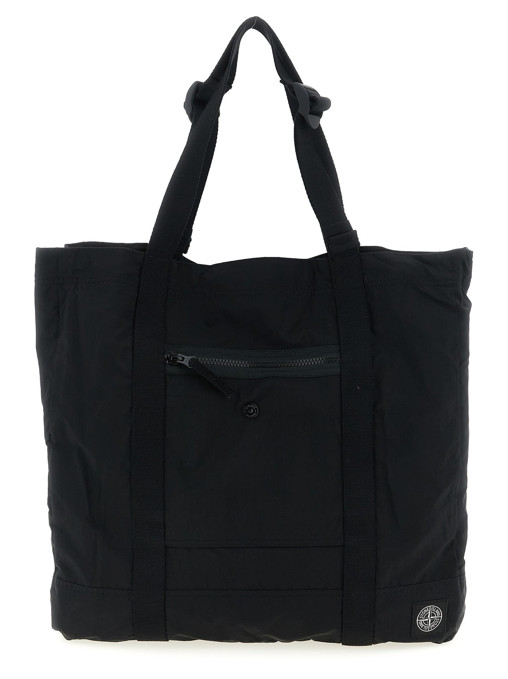 Stone Island Black Polyamide Tote Bag