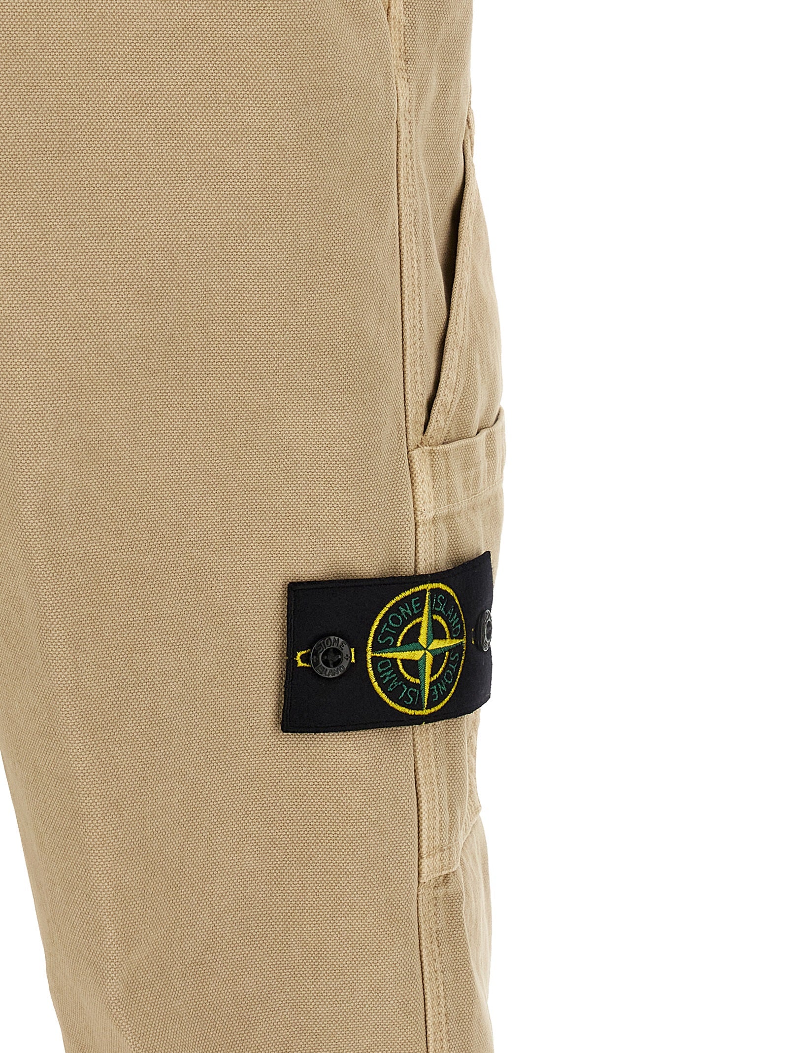 Stone Island Beige Cotton Casual Pants