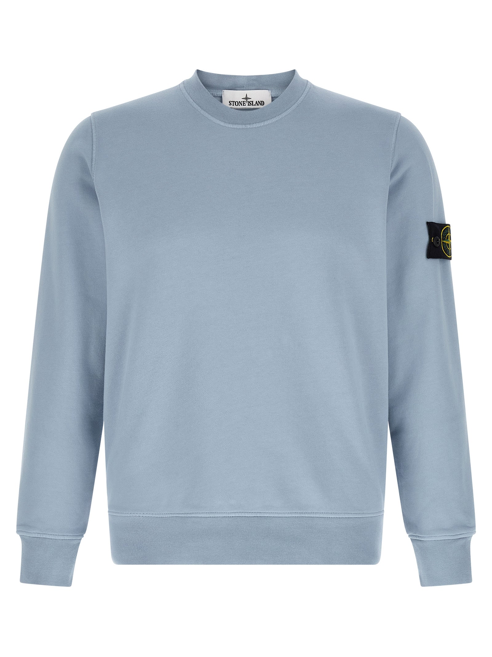 Stone Island Blue Cotton Sweatshirt