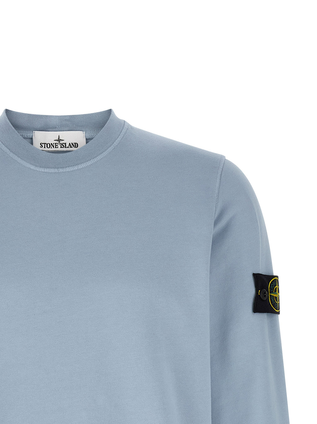 Stone Island Blue Cotton Sweatshirt