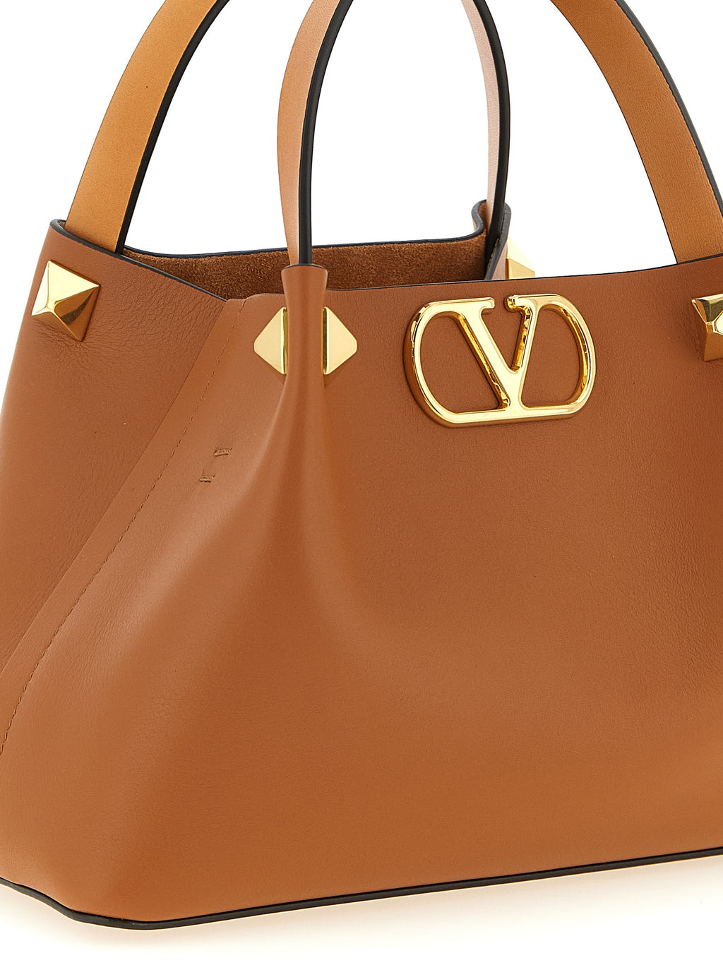 Valentino Garavani Brown Calfskin Tote Bag