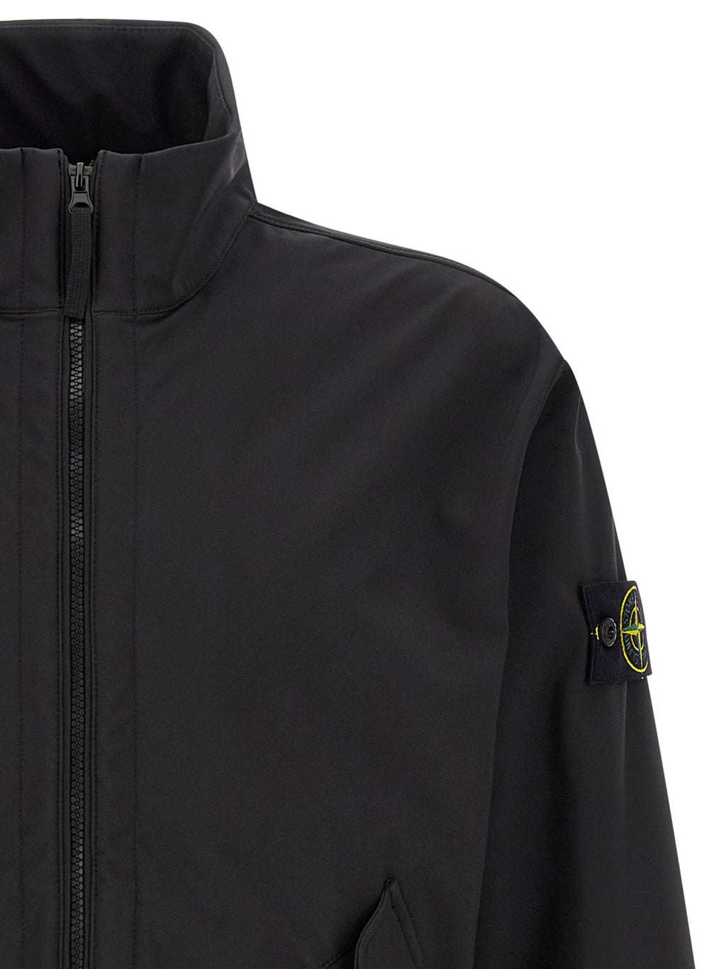 Stone Island Black Polyester Shell Jacket