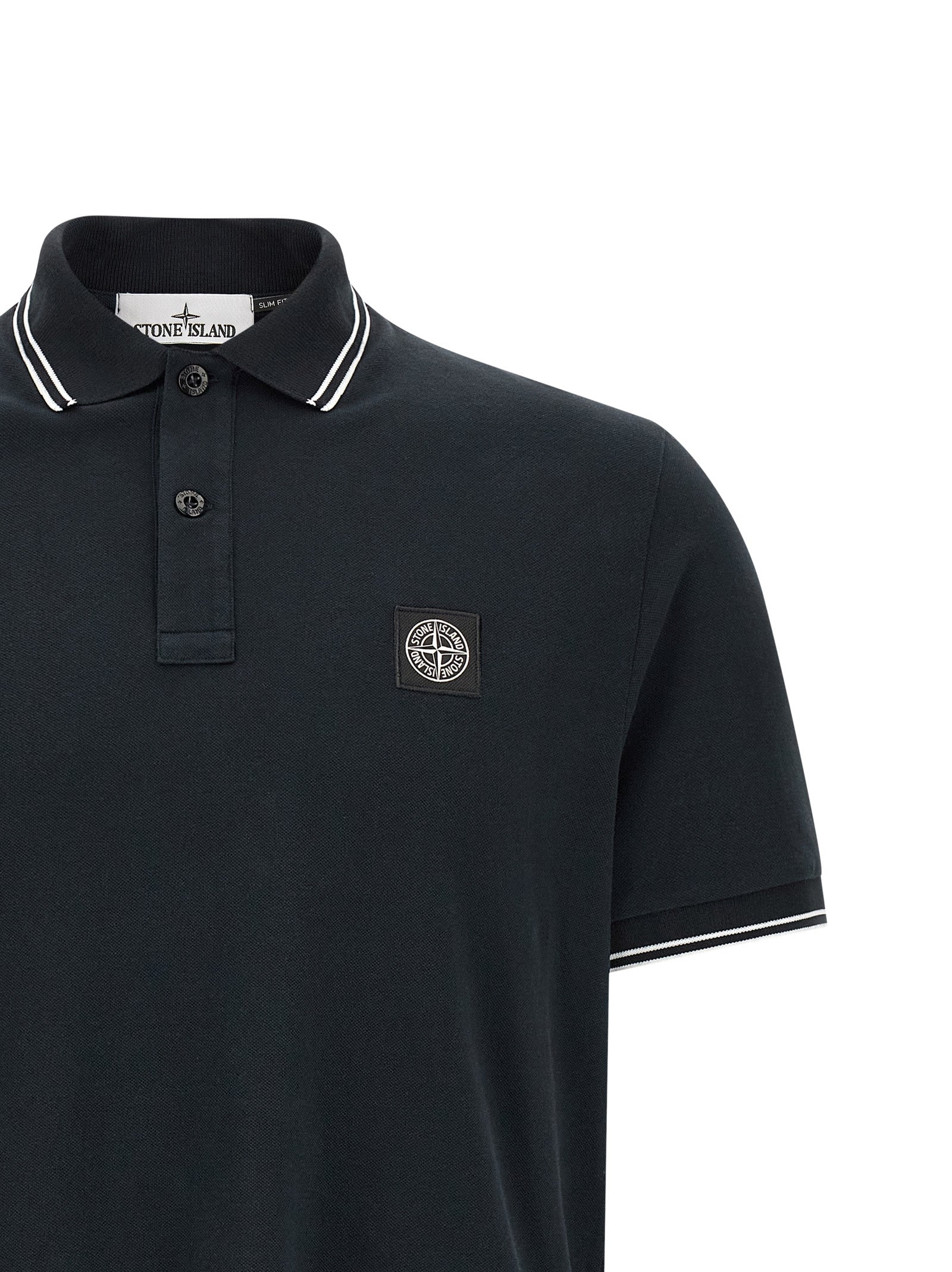 Blue Cotton Polo Shirt