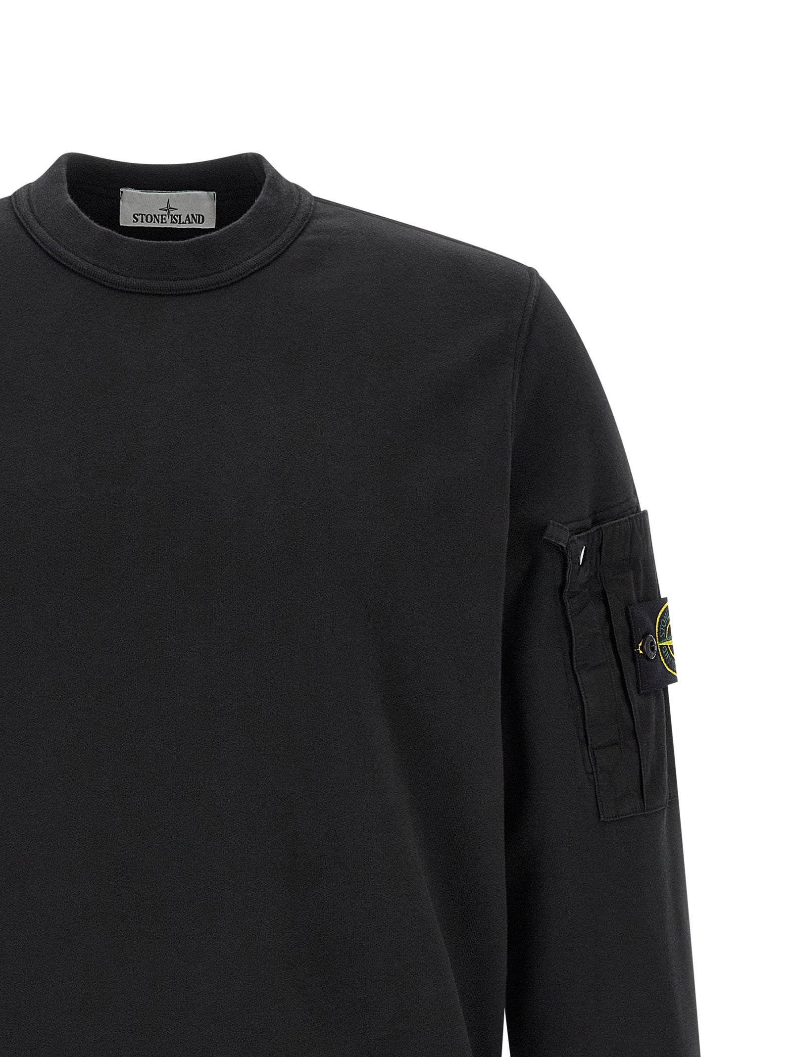 Stone Island Black Cotton Sweatshirt