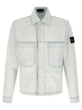 Stone Island Blue Cotton Denim Jacket
