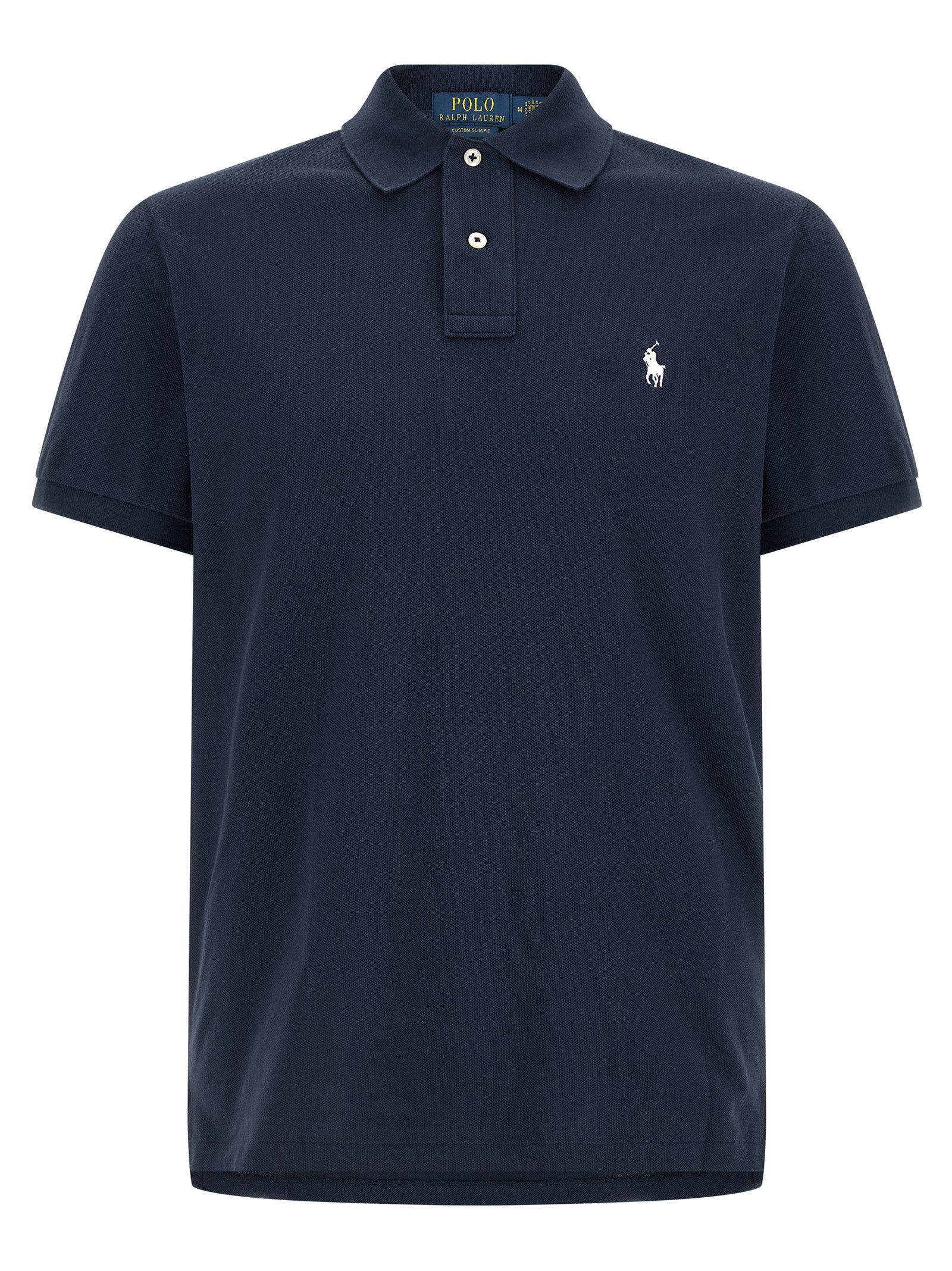 Blue Cotton Polo Shirt