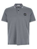 Stone Island Blue Cotton Polo Shirt