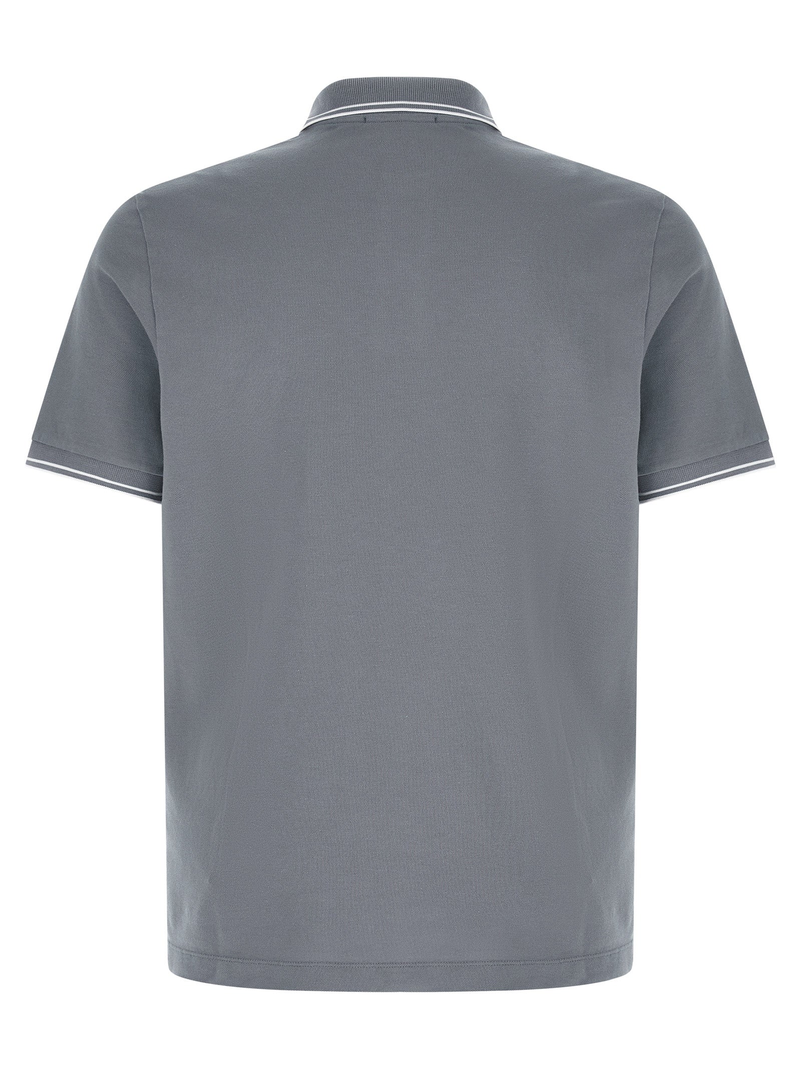 Stone Island Blue Cotton Polo Shirt