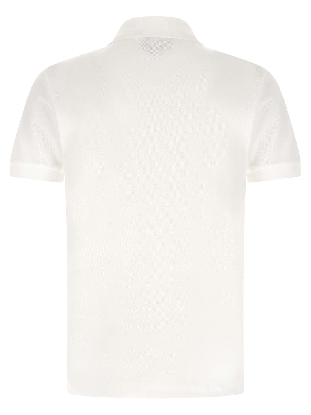 Lacoste hvit bomullspique-skjorte