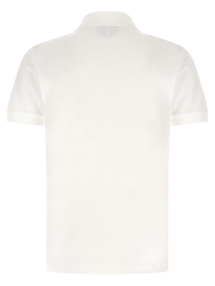 Lacoste hvit bomullspique-skjorte
