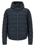 Moncler Blue Polyester Full-Length Jacket