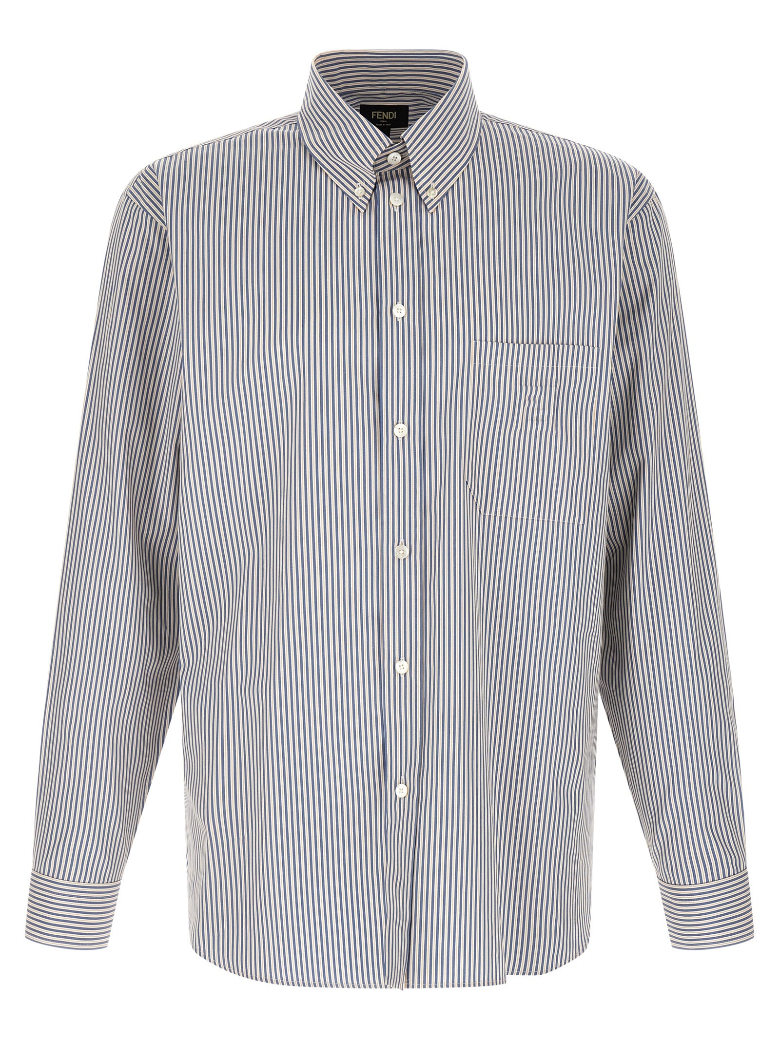 Fendi Blue Cotton Blouse
