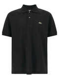 Lacoste Black Cotton Polo Shirt