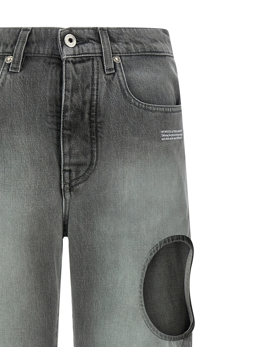 Off-White grå rette jeans i bomull